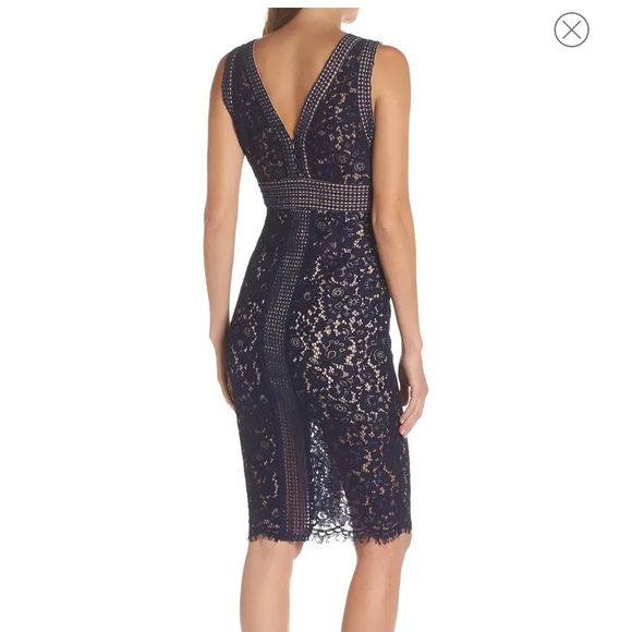 BARDOT Morgan Front Slit Lace Cocktail Dress - Picture 3 of 3